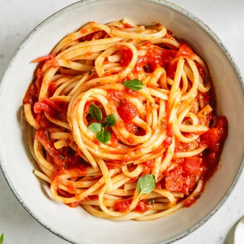 Spaghetti & Meat Sauce Pasta.