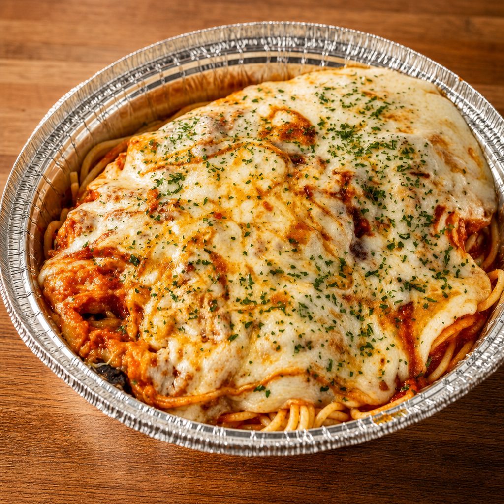 Chicken Parmesan Pasta.