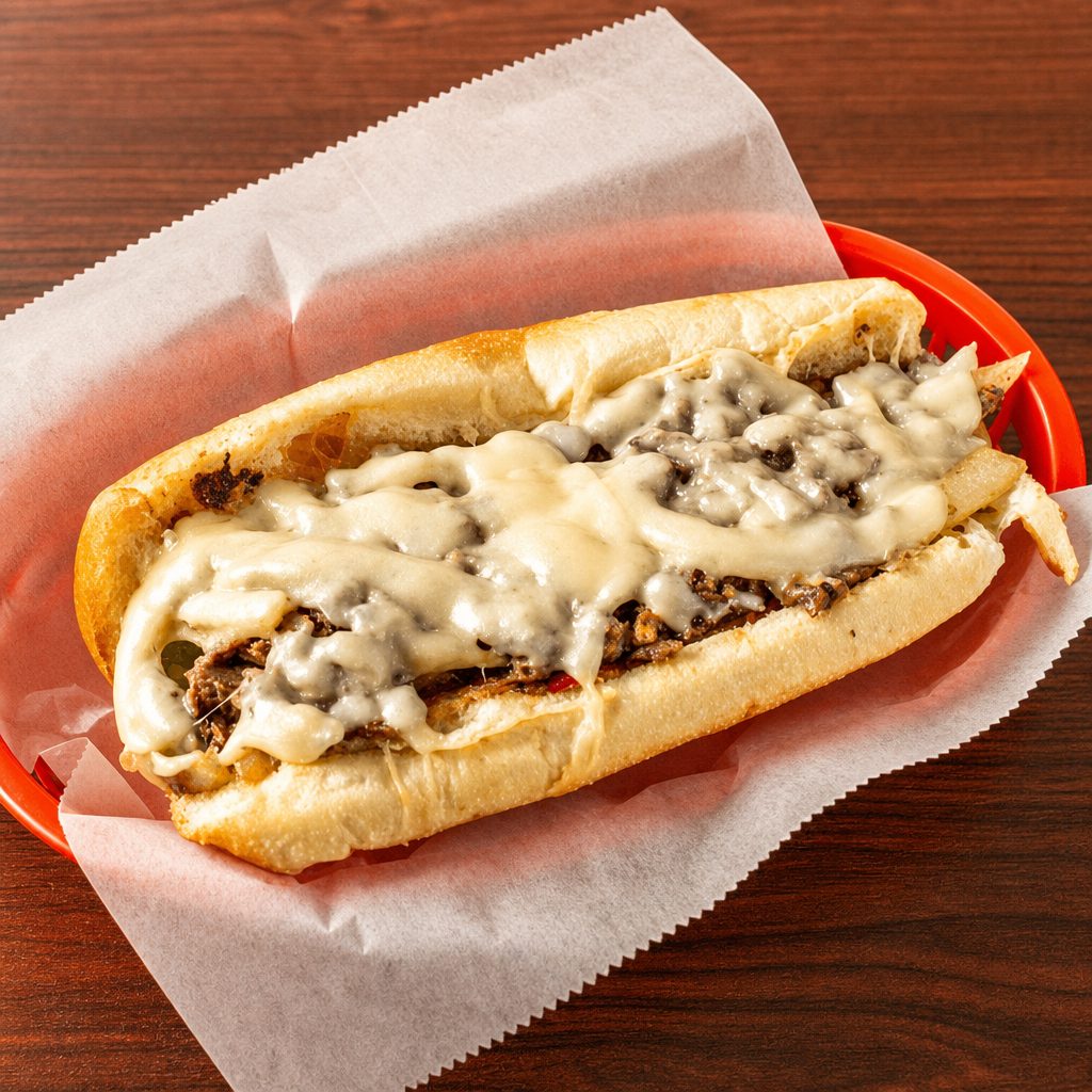 Chicken Cheesesteak Sub.