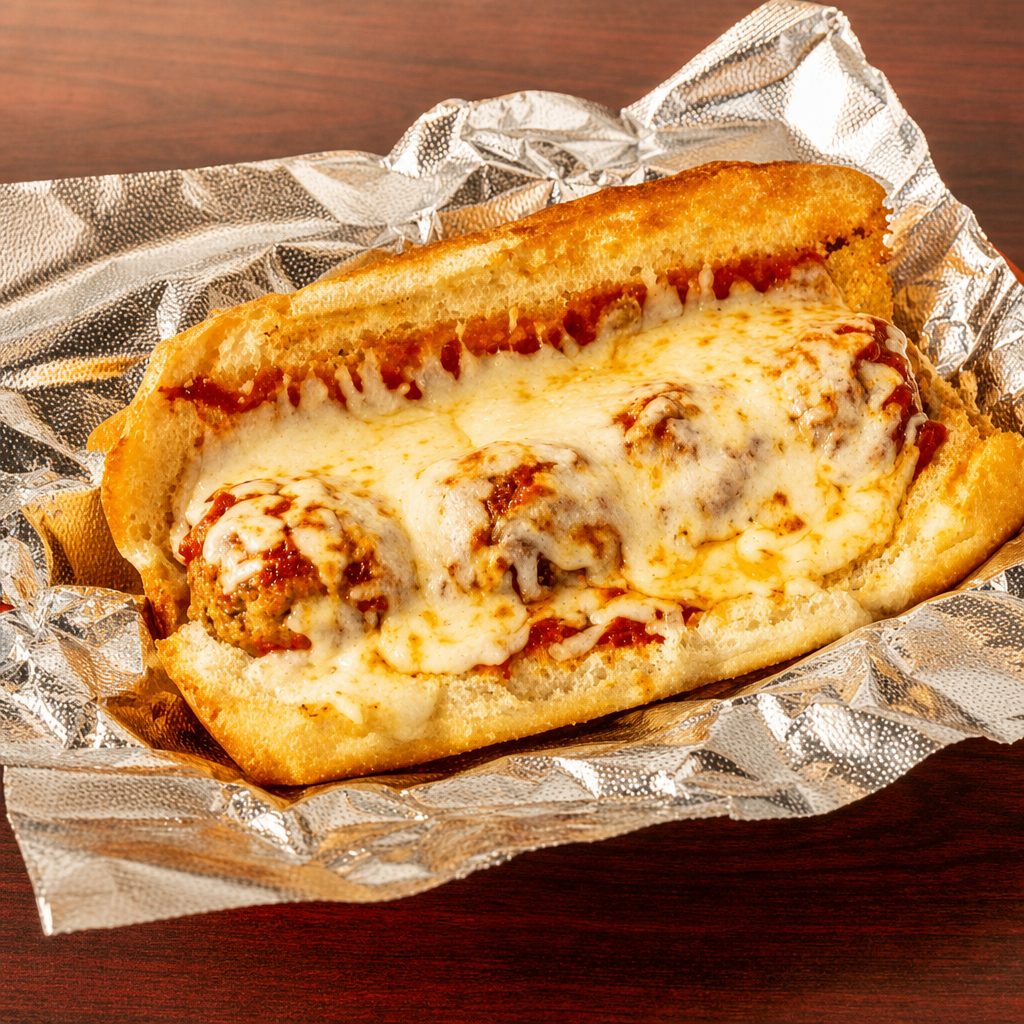Meatball Parmesan Sub.