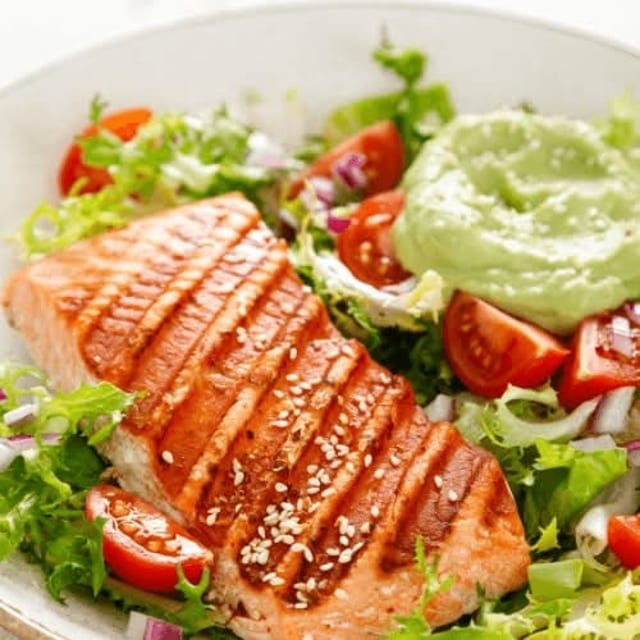 Blackened Salmon Salad.