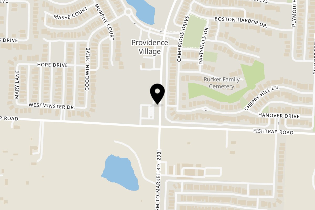 Map showing the location of Topolino's Topolino's - Providence Village, TX on 1605 Main St #110 in Aubrey